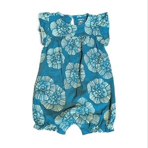 Carter's Teal Floral Print Baby Romper